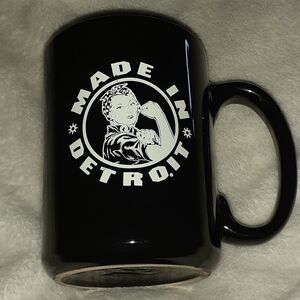 Made In Detroit Vintage Rosie The Riveter Coffee Mug Michigan